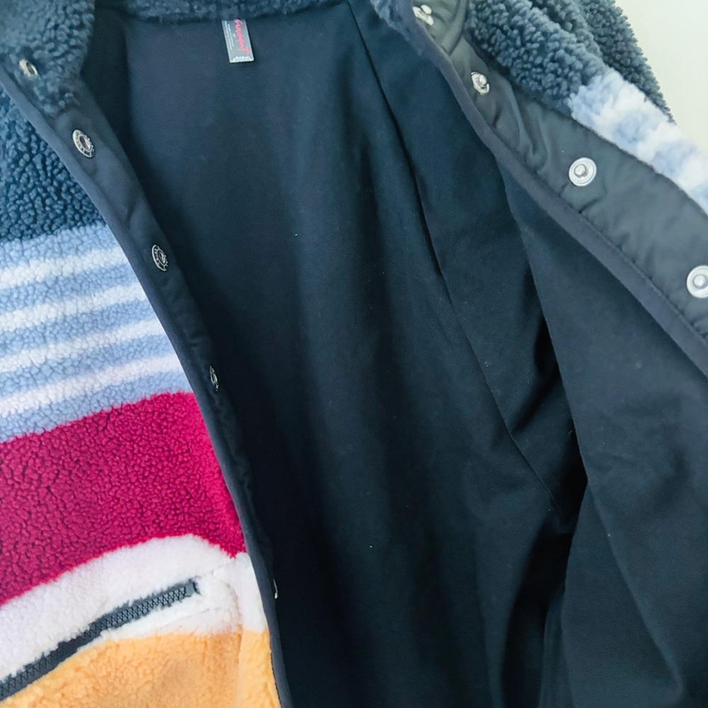 NWOT $198 Free People Hit the Slopes Printed Fleece Jacket S - Picture 5 of 11